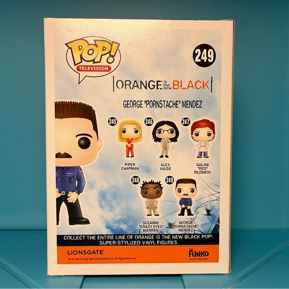 Funko Pop! Television - Orange is the New Black - 249 George “Pornstache” Mendez - Picture 3 of 5